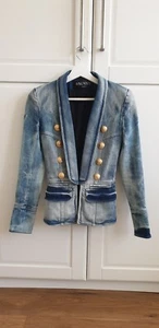 BALMAIN Classic Denim Military Blazer Jacke 34 XS - Bild 1 von 10