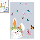 Easter Window Stickers Colorful Butterflies Bunny Window Decal Home Decor