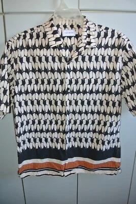 Topman Hombre Pequeño Moderno Estampado de Hojas en Negro/Bonito Foto 1 de 4