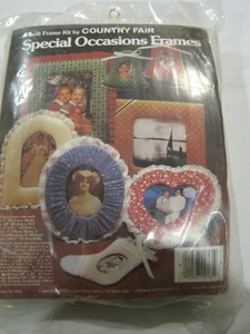 $$~Country Fair Special Occasions Soft Picture Frames Kit~Mat Fabric Lace~LBDLC - Picture 1 of 4