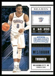 2018 Panini Contenders Draft Picks #47b Russell Westbrook Bold V on back - Picture 1 of 2