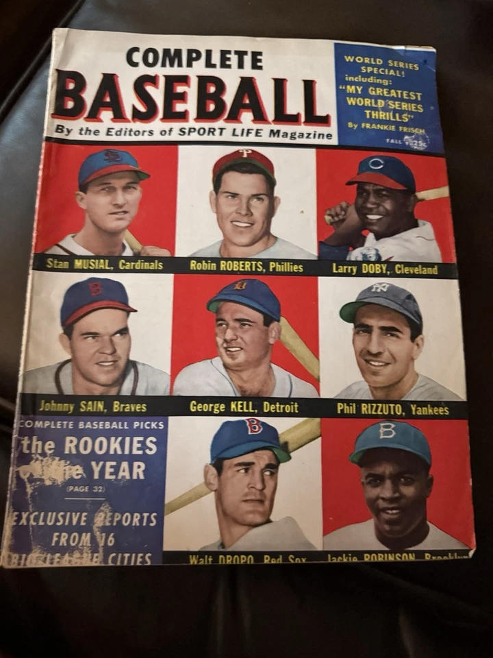 完整棒球秋季 1950 年斯坦音乐、罗宾·罗伯茨、菲尔·里佐托封面 — 第 1/1 张图片