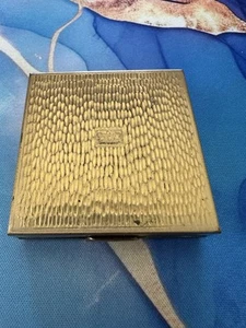 Vintage Vanity Powder Compact Box Gold Tone Mirror Made in USA Square - Picture 1 of 8