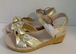 Thereabouts Girls Gold Scarlett Memory Foam Front Knot Buckle Sandals Size 12M - Picture 1 of 6
