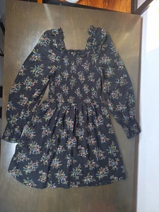 Size L - Ryan Michelle Teens's Ruffle Floral Dress Elastic Waist Smocked Cuff - Picture 1 of 12