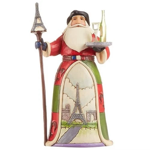Enesco H0 Heartwood Creek Jim Shore Christmas 7in French Santa Figurine 4034366