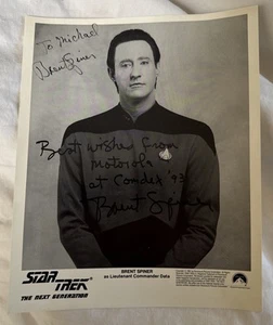 Brent Spiner - Star Trek Autograph 1993 Double Signed - Picture 1 of 5
