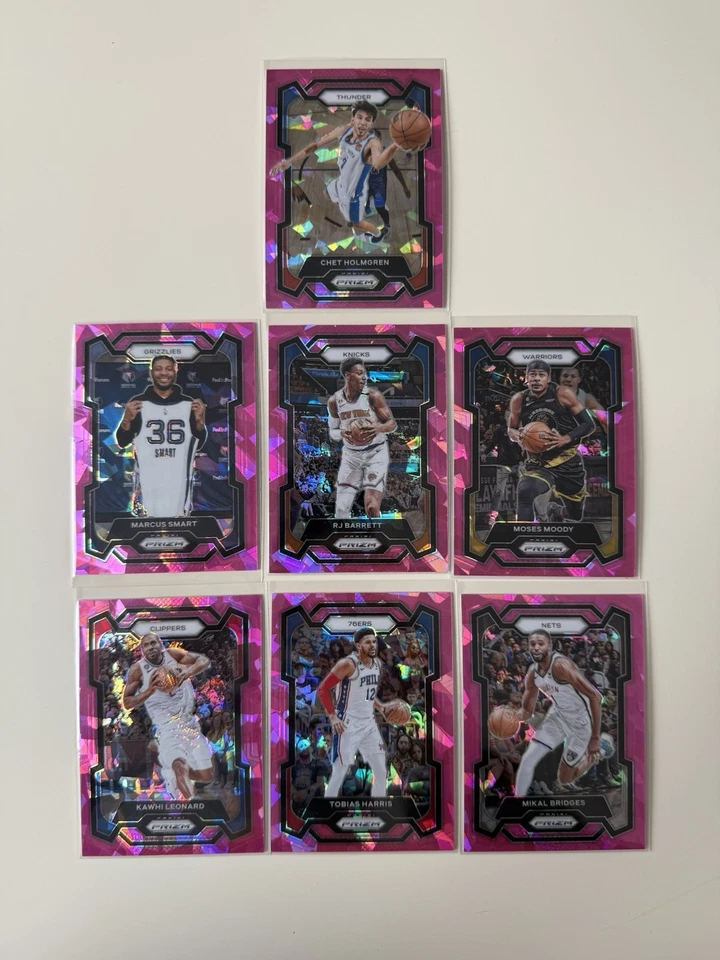 7 tarjetas de la NBA Panini Prizm 2023-2024 rosa hielo con Chet Holmgren Foto 1 de 2
