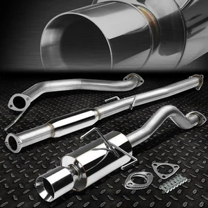 FOR 94-01 ACURA INTEGRA GS-R TYPE-R 4" ROLLED MUFFLER TIP CATBACK EXHAUST SYSTEM - Picture 1 of 5