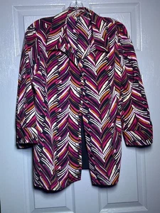 blusa mujer XL forrada delantera manga 3/4 ligera colorida - Imagen 1 de 8