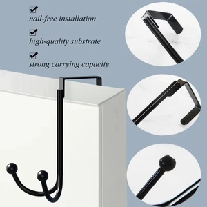Heavy Duty Organizer Rack Over The Door Clothes Hanger Hanger Hooks Bathroom - Picture 1 of 7