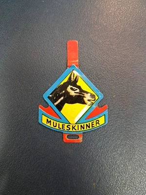 Vintage 1950s Post Raisin Bran Muleskinner Donkey Mule Cereal Premium Tin Litho - Image 1 of 2