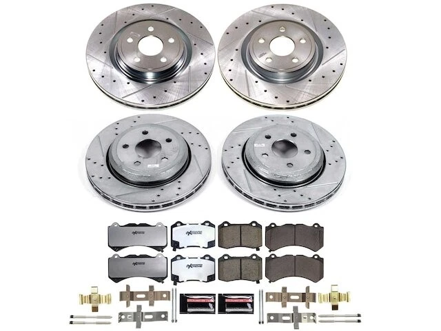 Kit de pastillas de freno delanteras y traseras y rotor para Jeep Grand Cherokee SRT 2021 HP497QG Foto 1 de 1