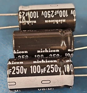 QTY: 50 UVR1H101MHA NICHICON CAP ALUM 100UF 20% 250V RADIAL, *OBS* FREE SHIPPING - Picture 1 of 2