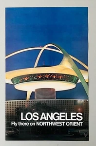NORTHWEST ORIENT AIRLINES "LAX" POSTER - 20" X 12" - 1968 - LOS ANGELES - FAST NEUWERTIG! - Bild 1 von 2