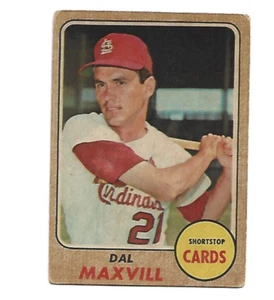1968 Topps Venezuelan Dal Maxvill St. Louis Cardinals #1414 - Bild 1 von 2