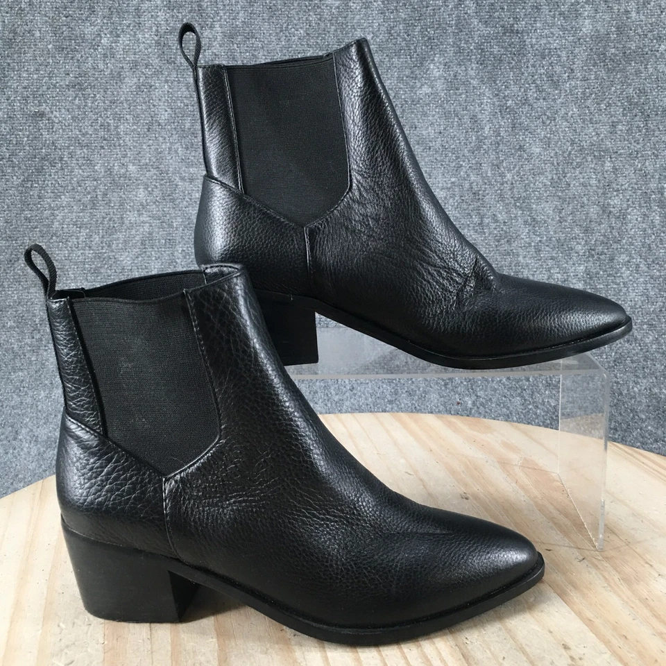 Botas de lavandería chinas para mujer 6 punta filip Chelsea botín al tobillo tacones negros Foto 1 de 4