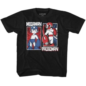 Kids Mega Man Rock And Blues Black Gaming Shirt - Picture 1 of 3