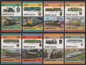 St. Lucia 1986 - Mi-Nr. 814-829 ** - MNH - Lokomotive / Locomotives - Bild 1 von 1