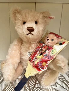 Steiff Teddy Bear 1999 Japan Limited Teddy Rose Japan Battledore Set - Picture 1 of 3