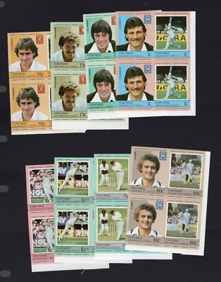 St Vincent Union Island 1984Cricket IMPERFS! BEWARE OF FORGERIES! ARCHIVE RARITY - Image 1 of 4