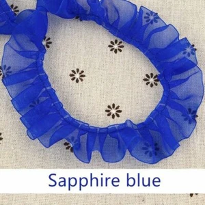5M Mesh Trim Pleated Ruffle Frill Lace Edge Sew DIY for Dress Crafts Decor Multi - Picture 1 of 19