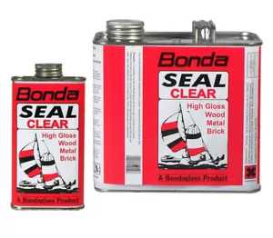 High Gloss Sealer for Wood Metal Brick Seal Clear Bonda Tough Flexible ALL Sizes - Picture 1 of 8