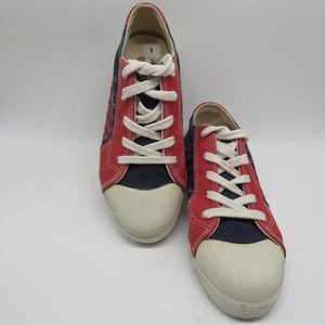 VAGA BOND MEN'S SIZE 9 STYLE V123 CANVAS/LEATHER UPPER RED BLUE SNEAKER SHOES - Picture 1 of 12
