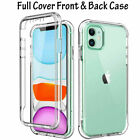 Full Body Clear Hybrid Shockproof 360 Case Cover For Iphone 12 11 Pro Se 7 8 Xr