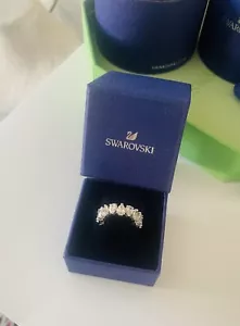 Vittore Drop Cut Swarovski Ring Silver X Large 60 Wide 5572826 New In Gift Box - Picture 1 of 12