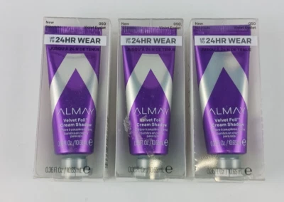 3 PACK ALMAY VELVET FOIL CREAM SHADOW 24HR WEAR 050 VELVET EYELET - Image 1 of 4