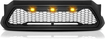 Rejilla de capó delantero ABS estilo malla con luces LED para Toyota Tacoma 2012-2015  Foto 1 de 4