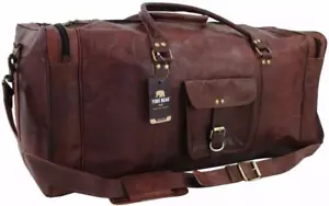 Yuge Bear 28 " DS3 Vintage Cuir Véritable Polochon Weekender XL L Gym Voyage Sac - Picture 1 of 8
