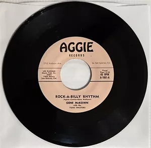 Rare Rockabilly 45 GENE McKOWN - Rock-a-Billy Rhythm / Dream Girl - AGGIE 1st NM - Picture 1 of 2