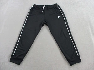 Pantaloni Nike Uomo Grandi Nero Bianco Tessuto Jogger Felpa Conica Logo Swoosh Allenamento - Foto 1 di 11