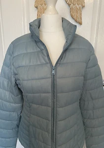 Pale Blue Light Puffa Jacket - Picture 1 of 5