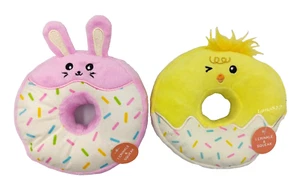 Easter Donut Soft Plush Crinkly & Squeak Dog Toy - Picture 1 of 5