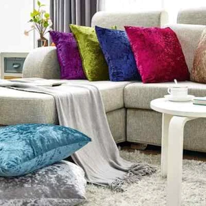 Crushed Velvet Cushion Covers Throw Sofa Pillow Cases Cover 16" 18" 20" 22" 24" - Picture 1 of 17