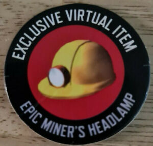 Roblox EPIC MINER'S HEADLAMP exclusive virtual item CODE - IMMEDIATE delivery