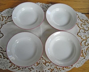 Fruteros vintage rosa y blanco de 4 5/8" ~ Juego de 4 ~ - Imagen 1 de 12