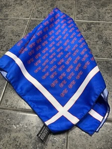 Vtg 80s 21”sq Scarf Adv Pepsi Cola Blue Red White Polyester Lasting Impressions - Picture 1 of 11