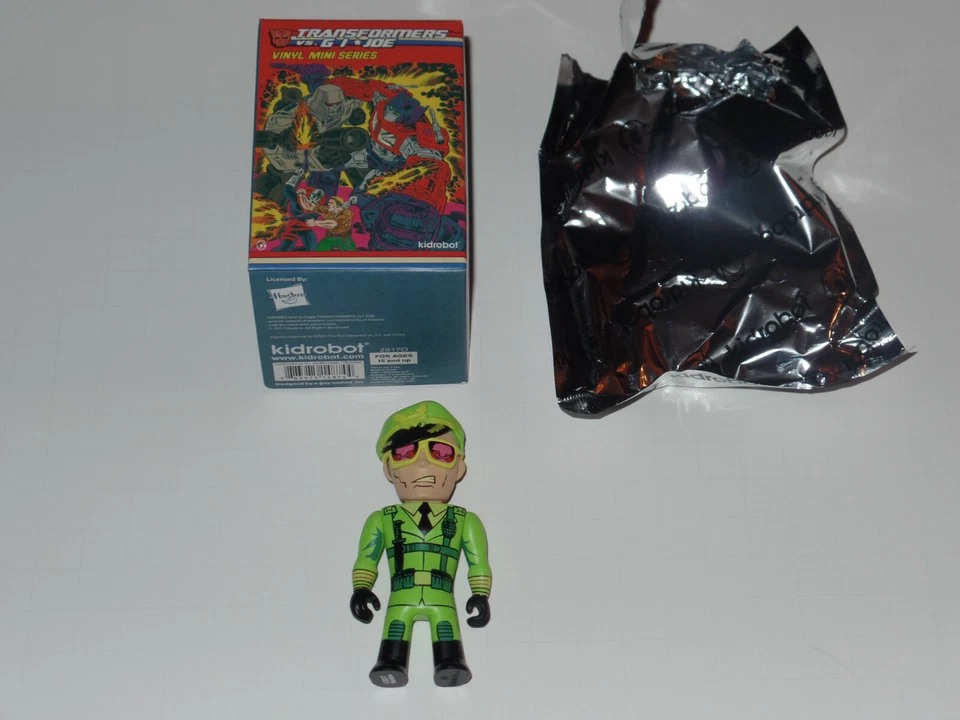 Kidrobot Transformers Vs Gi Joe Flagg 3" Vinyl Mini Figure Hasbro 1/48 Chase - Image 1 of 3