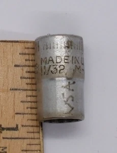 Snap-On 1/4" Drive 11/32" 12 Point Shallow Socket M - 11  USA Etched K147 - Bild 1 von 5