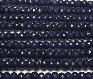 14" Strand BLUE SAPPHIRE 4.5-5mm Faceted Rondelle Beads /d4 - Picture 1 of 1