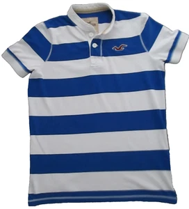 VTG HOLLISTER BLUE/WHITE STRIPE HENLEY T SHIRT EMBROIDERED MEN SIZE XL - Picture 1 of 4