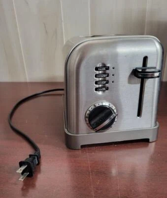 Tostadora Cuisinart Personalizada 2 Rebanadas Acero Inoxidable Pan Bagels Descongelar Recalentar Foto 1 de 4