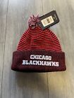 Chicago Blackhawks NHL Fanatics Waffle Heavy Cuffed Knit Hat w/ Pom Beanie Cap