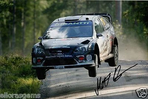 Rally Driver Matti Rantanen Hand Signed Photo Ford Focus RS WRC 08 12x8" AB - Picture 1 of 1