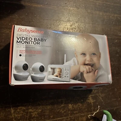 Monitor de bebé Babysense con 2 cámaras y audio 4,3", sin Wifi monitor de bebé, inclinable Foto 1 de 4