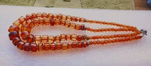 Riesige,prachtvolle Damen Halskette aus natürlichem baltischem Bernstein,140gr,2 Fäden - Bild 1 von 17